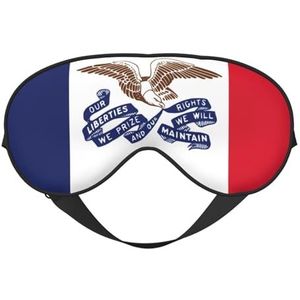 sttung Iowa State Flag Print Travel - Friendly Sleep Soft Eye Mask: Compact, lichtgewicht, verstelbare riem