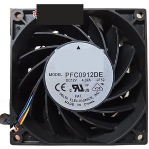 Voor Delta Electronics PFC0912DE DC 12V 4.32A 90x90x38mm 4-draads serverkoelventilator