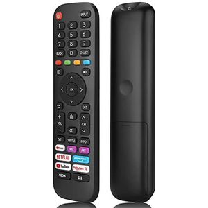 Universele vervanging voor Hisense-VIDAA-tv-afstandsbediening, nieuwe verbeterde infrarood afstandsbediening van Hisense EN2G30H/EN2A30, met Netflix, Prime Video, YouTube, Rakuten TV-toetsen