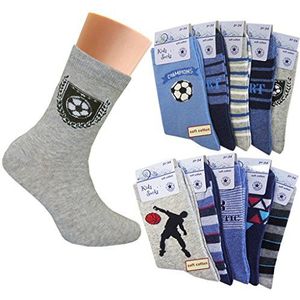 10 paar jongenssokken | kinderkousen | kindersokken, meerkleurig 2, 23/26 EU