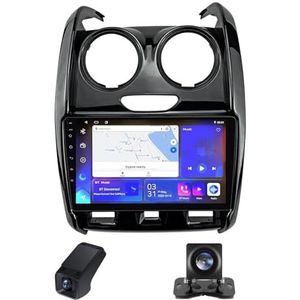 Autoradio 2 Din Bluetooth met Carplay en Android Auto,geldt voor Renault Duster Dacia Duster 2015-2021 LADA Largus 2021 9 inch met touchscreen stereo auto ondersteunt RDS/GPS(NF-1)