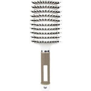 My Sensory Space Ontwarrende haarborstel, anti-wirwar, magische ontklitter, gebogen en geventileerde ontklitterborstel, ontwarrende nylon haarborstel, ontwarrende borstel voor mannen, vrouwen en