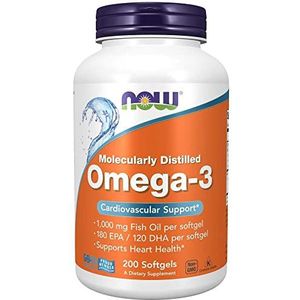 Now Foods Omega 3 moleculair gedistilleerde olie 200 capsules