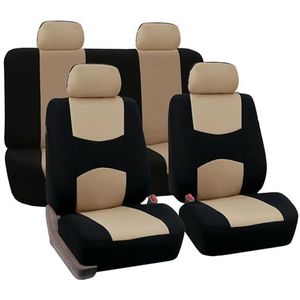 Beschermhoes Autostoel Voor Superb Voor Fabia Voor Octavia Voor Rapid Voor Yeti Voor Combi Voor Karop Voor Kodiaq Aangepaste Autokussenhoes(5Seats-beige 25)