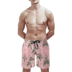SANYJRV Hawaii Interessante zwembroek voor heren, casual ademende sneldrogende shorts, elastische korte broek met trekkoord, Kleur 2, 3XL