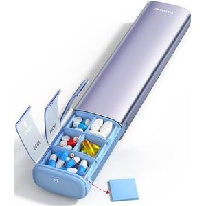 Vaydeer 7-daagse wekelijkse pillenorganizer (ondersteuning 2 keer per dag), metalen reispillenetui, grote capaciteit dagelijkse schattige pillendoos voor supplementen, pillen, vitamines en medicijnen