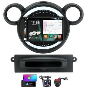 Android 13 systeem 2 Din Autoradio Stereo voor BMW Mini 2010-2016 9 inch touchscreen met GPS Navigatie Carplay Android Auto/Bluetooth 5.0/FM AM RDS DAB+ Radio/4G WiFi/DSP(NF-7)