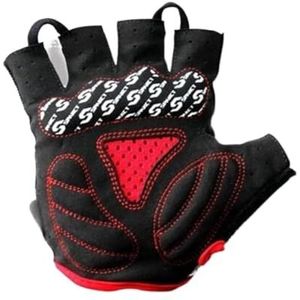 Sporthandschoenen Handschoenen Voor Heren Motorhandschoenen Duurzame, Stevige Lycra-stof Zwart-witte Handschoenen Mountainbike (Color : Black, Size : M)