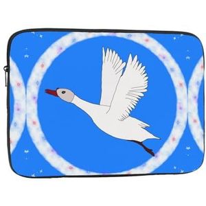 Flying White Goose Laptop Bag, Duurzame Shockproof Sleeve, Handheld Draagbare Laptop Tas Voor 13 Inch Laptop.