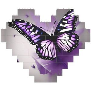Mooie paarse vlinder kunst leuke puzzel - een boeiende hersenstimulator voor familie vrije tijd en entertainment