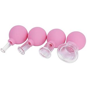 4 stks/set Cupping Sets Siliconen Anti Cellulite Cup Vacuüm Zuig Massage Cups Sterkere Zuig Body Cupping Sets Full Body Massager voor Thuisgebruik