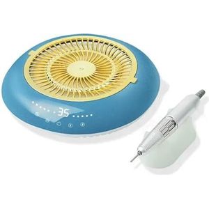 2 in 1 nagelboormachine 35000RPM nagelschuurmachine nagelstofzuiger intelligent touchscreen elektrisch elektrische pantserverwijderaar(Blue)