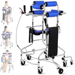 Rollators met handrem, draagbare medische rollator voor gehandicapten met cerebrale parese/hemiplegie door een beroerte, draagvermogen 150 kg