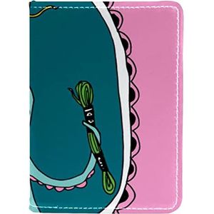 octopus roze wol paspoorthouder voor dames en heren, reispaspoort portemonnee paspoort cover reisdocumenten organisator, Meerkleurig, 10x14cm/4x5.5 in