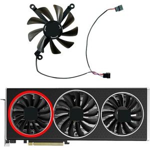 Voor XFX voor Radeon RX6700 6700XT 6750XT Speedster voor MERC/Ultra grafische kaart vervangende ventilator(Left fan)