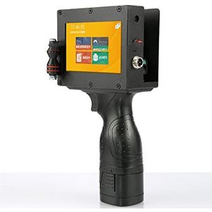 Handheld Inkjet -printer Metalen schaal 12. 7 mm Handheld Thermal Inkjet Printer Draagbare Inkjet-printer Qr Bar Batch Code Datumnummer Logo Vervaldatum Niet gemakkelijk te vervagen(Only Printer,U-K)