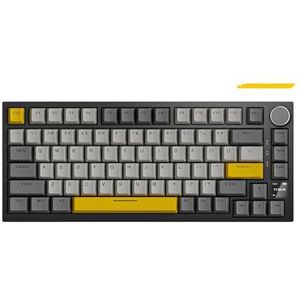 QPSJXN Mechanisch gaming-toetsenbord met draadloze en bekabelde opties C Bluetooth 5.1 aanpasbaar met draaiknop-vervangingsafdichting met AK820 en AK820 Pro (AK820PRO Grey2)