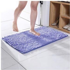 Badmat Badkleed Dikke zachte absorberende rubberen achterkant Sneldrogende microvezelmatten Machinewasbare tapijten for douchevloerbadmat (Color : A, Size : 50 * 80cm)