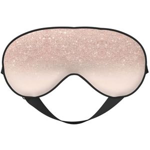 Rose Gold Wallpaper Printing Dubbelzijdig Zacht Oogmasker Omkeerbaar Ontwerp, Verstelbaar voor Snug Fit, Blokken Licht Oogmasker