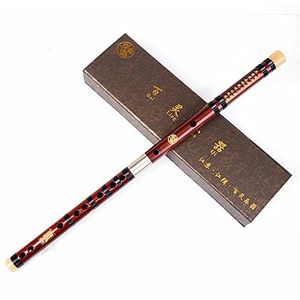 HTian Dizi Chinese bamboe dwarsfluit Fife - C D E F G Tune geraffineerde professionele prestaties mahonie fluit rood palissander fluit (kleur: C)