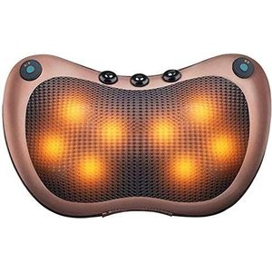 SMSOM Draadloos Shiatsu-massageapparaat, elektrisch 3D-weefsel, kneedmassagekussen voor schouders, benen, ter verlichting van spierpijn, thuis, kantoor en uti