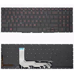 Laptop Toetsenbord Voor For HP OMEN 15-EK 15-EN TPN-Q236 238 Zwart & Red Words With Backlit