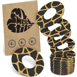 MySweetStitch | Pleister voor Dexcom G7 Sensor | Waterdicht, ademend en huidvriendelijk Rond (25 stuk) | Made in Germany | Buiten Ø 65mm | Savannah