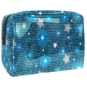 Waterdichte cosmetische tassen, Geometrische Polygoon patroon paarse gouden lijn reizen cosmetische tassen, Multifunctionele draagbare make-up tassen, reizen cosmetische tas organizer voor vrouwen