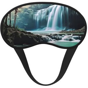 Waterval natuurlijk landschap slaapmasker zacht comfortabel oogmasker met verstelbare riem verduistering oogslaap schaduwhoes voor vrouwen meisjes mannen reizen yoga dutje ploegendienst werk