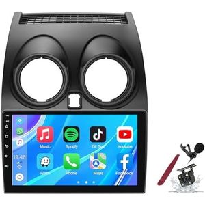 Android 14 Autoradio Stereo voor N-issan QashQai (2006-2013) 9-inch Touchscreen Multimedia Player met Draadloze Carplay 2 Din GPS Sat Navigatie FM RDS Bluetooth 5G-WiFi SWC DSP,M100s