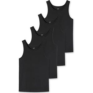 Uncover by Schiesser - 4-delige voordeelverpakking heren onderhemd/tanktop - katoen, 4 x zwart., XXL