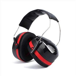 NUZAMAS Oorverdedigers, geluidsgehoorbescherming, oorbeschermers ruisonderdrukkende hoofdtelefoon, schieten, bouw, tuinieren, grasmaaien, garagewerk, gevoerde hoofdband, geschikt voor volwassenen en