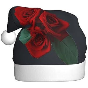 QQLADY Gothic Rose Kerstman Hoed voor Volwassenen Kerst Hoed Xmas Vakantie Hoed voor Nieuwjaar Party Supplies