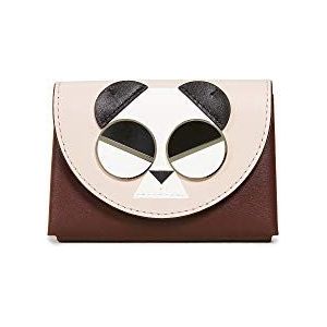 Kate Spade New York Women's Gentle Panda Card Case, Roasted Fig, Brown, Graphic, One Size