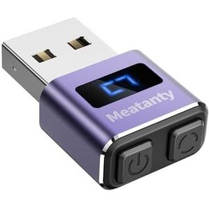 meatanty Ondetecteerbare mini-USB-muis van metaal met aparte modus en aan/uit-toetsen, ondersteunt meerdere tracks, zonder driver, plug and play om de pc/laptop wakker te houden