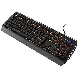 DKee toetsenborden Verlichte toetsenbord groene as mechanische hand met handsteun afneembaar esports spel universeel (Color : Black)