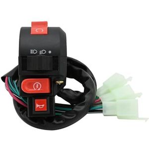 Motorfiets Stuurschakelaar Motorfiets ATV Scooter Start Stop Schakelaar Lichtknop Richtingaanwijzer Trompet Voor 50-250cc 22mm Stuur Universeel