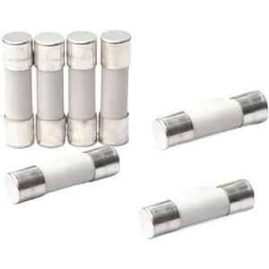 10-100 stuks Fast Blow keramische zekeringen, 5 mm x 20 mm, 6 x 30, T, 0,5 A, 1A, 2A, 3A, 4A, 5A, 6A, 8A, 10A, 15A, 16A, 20A, 30A, 250V, auto cigar magnetronoven (1,5 A, 10 stuks, 5 x 20 mm)