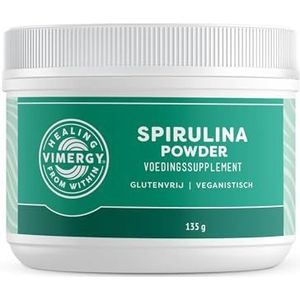 Vimergy Spirulina Poeder, 45 Porties – Snel Absorberende Poeder – Veganistische Supplementen – Zonder Antiklontermiddel, Vulstof, Smaakstof of Suiker – Non-GMO en Glutenvrij, 135g