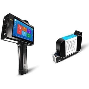 Handheld inkjetprinter, 25,4 mm intelligente handheld inkjetprinter is draagbaar, kan logo's, streepjescodes, 2D-codes, enz. afdrukken, eenvoudig te bedienen.,Kantoorprinter(Printer 1 yellow ink)