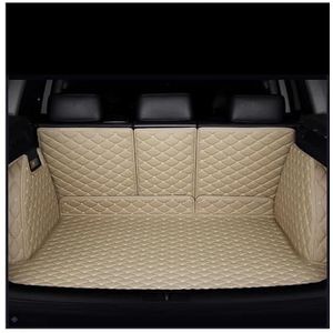 Kofferbakmat Auto-accessoires Tapijt Volledige Dekking Aangepaste Kofferbakmatten Voor B&MW X4 F26 G02 X6 E71 F16 G06 Interieurdetails Kofferbakmat(Beige,X6 F16 2015-2019)
