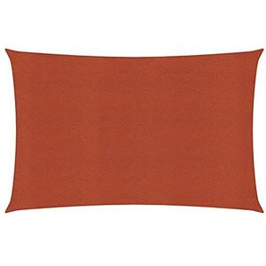 LAPOOH Zonnezeil 160 g/m² terracotta 2 x 3,5 m van HDPE, zonnezeil voor de tuin, zonnezeil, ademend, waterdicht, UV-311338