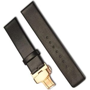 dayeer Italië olie lederen horlogeband voor Diesel Quick Release horlogeband polsband (Color : Black-Gold buckle, Size : 18mm)