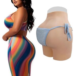 Adima Crossdresser Silicone Ondergoed Hiphogende Vagina Onderbroek Verbergende Gaff Boxerbriefs voor Drag Queen Kleding,Asian yellow,Upgrade