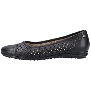 Hush Puppies Leah gesloten ballerina's voor dames, zwart, 38 EU