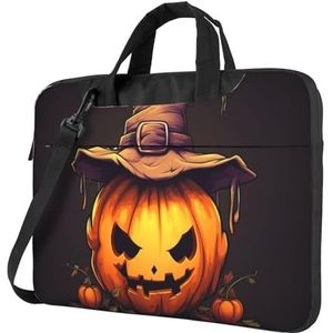 Mallard Ducks ultradunne laptoptas, laptoptassen voor bedrijven, geniet van een probleemloze en stijlvolle reis, Halloween Leuke Pompoen1, 15.6 inch