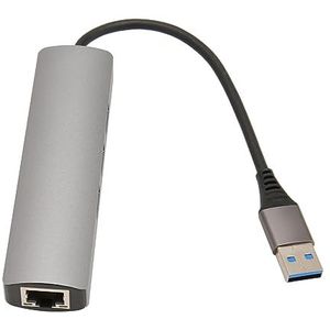 USB Naar RJ45-hub, 3 USB 3.0 USB Naar RJ45-adapter 1 Gbps voor Laptop, Tablet-pc
