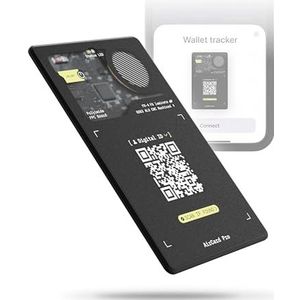 Rolling Square AirCard Pro - Slanke Bluetooth Wallet Tracker-kaart compatibel met Apple Find My Only, GPS-tracker met draadloos opladen - Smart Locator met luid geluid waarschuwingen, 2,2 mm dun