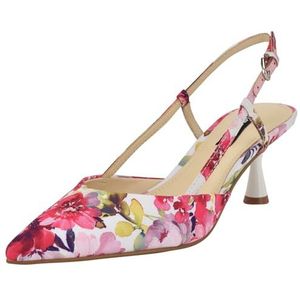Nine West Women's Rhonda Pump, Pink Tea Party Floral Multi 660, 7