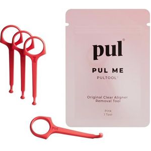 Clear Aligner Removal Tool voor Invisalign by PULTOOL - Smile Direct Club Removal Tool - Onzichtbare Aligner Remover - Aligner Remover - Retainer Remover - Invisalign Tool - Invisalign (4 Pack, Pink)